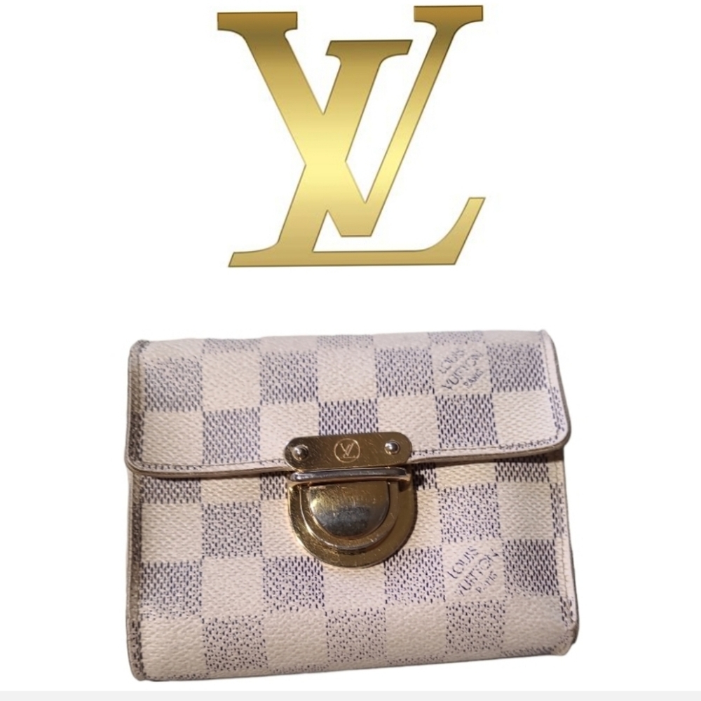 🧧Classic Louis Vuitton Damier Azur Wallet🩰+GIFT